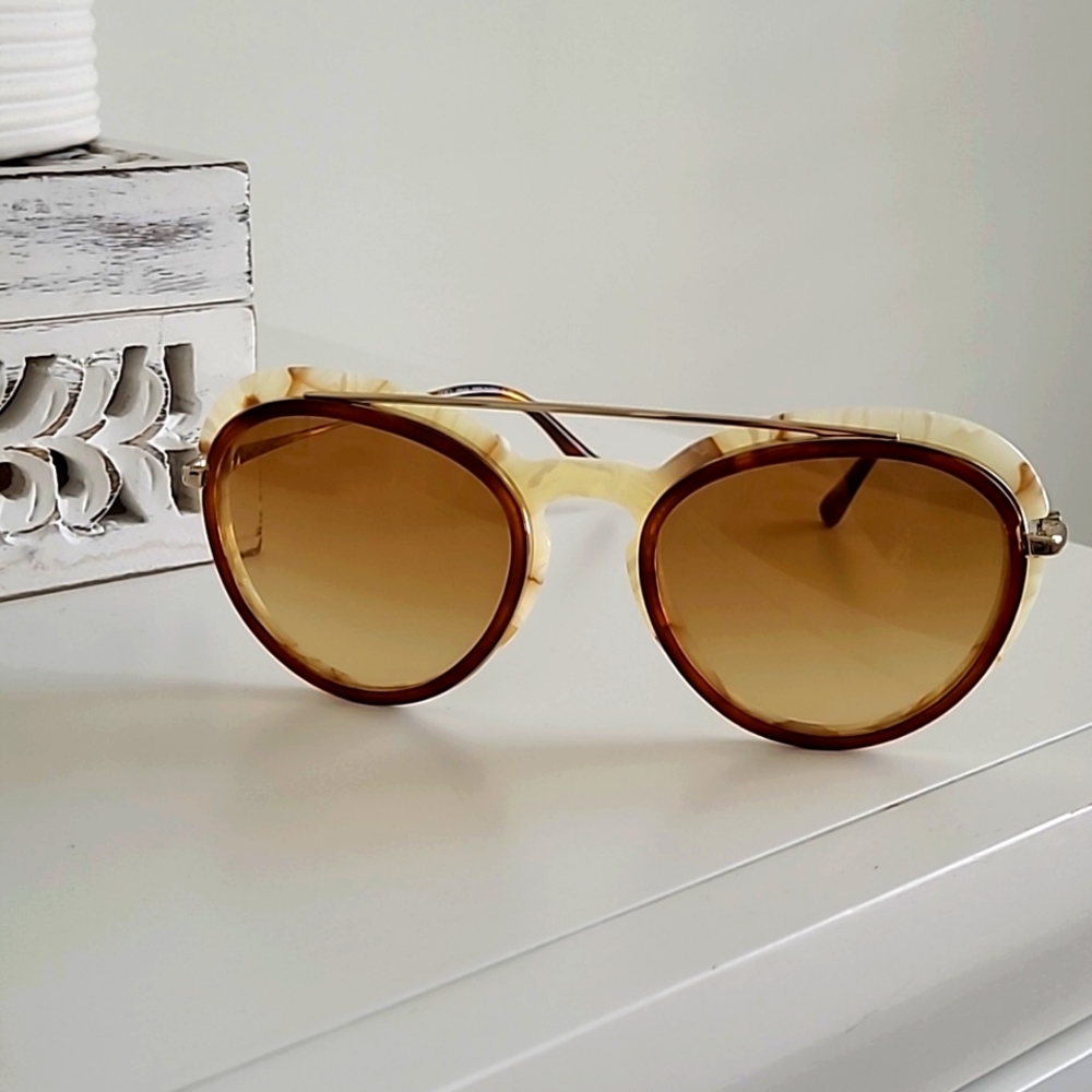 Armani Aviator Sunglasses in Pale Gold